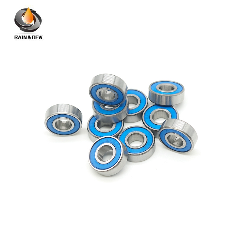 10Pcs 695RS Bearing 5x13x4 ABEC-7 Hobby Electric RC Car Truck Bearing 695 2RS 5 13 4 Blue Rubber Sea