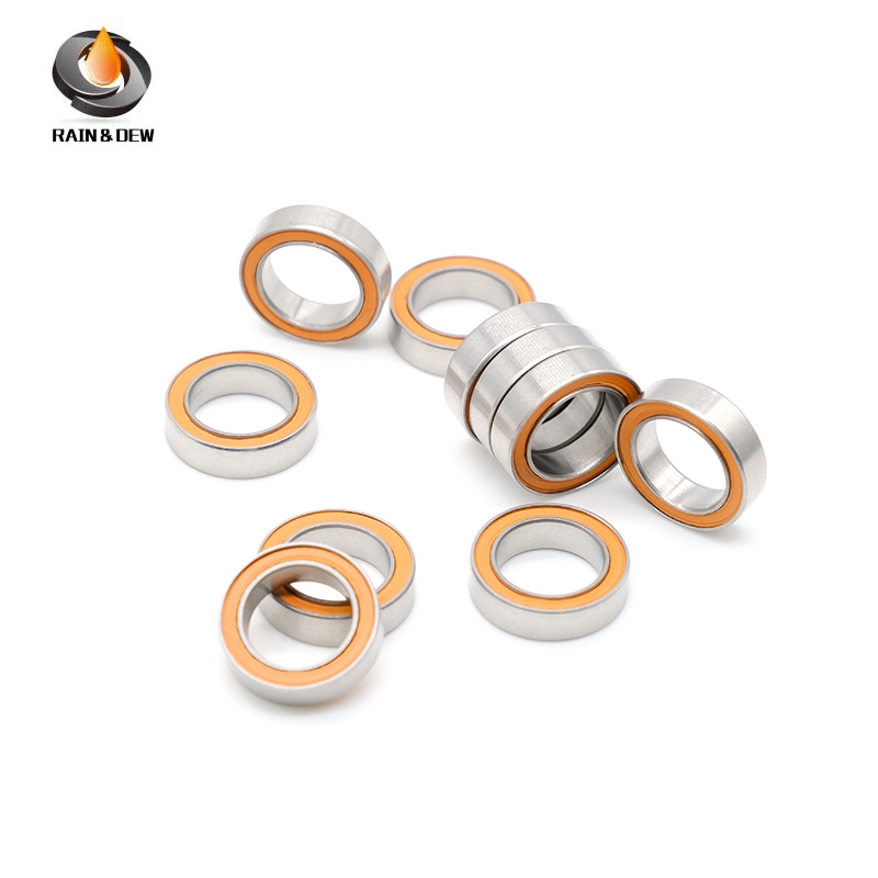2Pcs 10x15x4 S6700 2RS CB / S6700 2RS CB ABEC7 10*15*4 mm Stainless Steel Hybrid Ceramic Ball Bearin