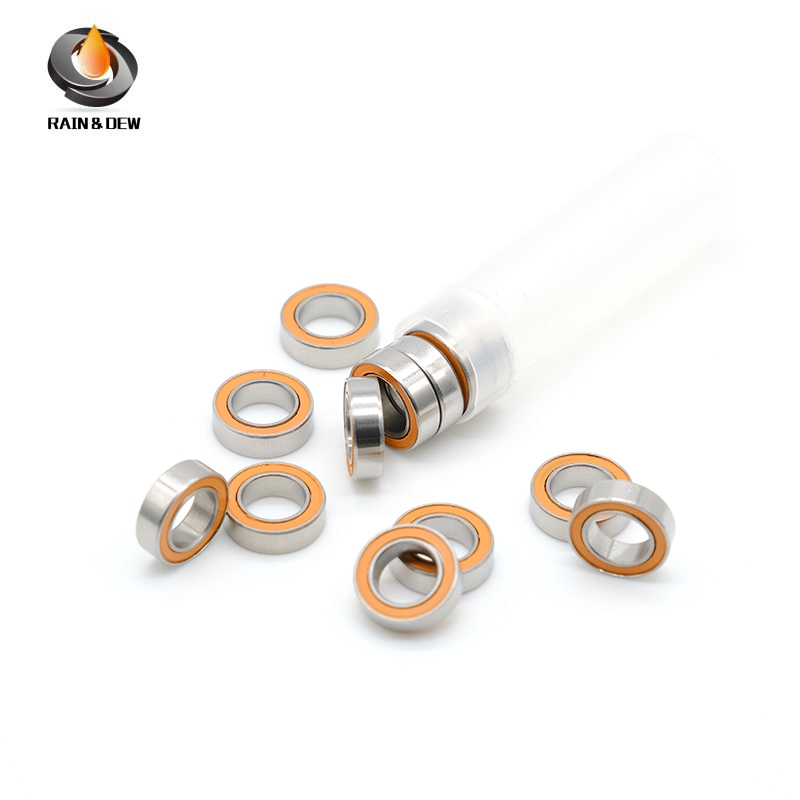 1Pcs SMR106-2RS CB ABEC-7 MR106 2RS 6x10x3 mm Stainless Steel hybrid si3n4 ceramic bearing Without G