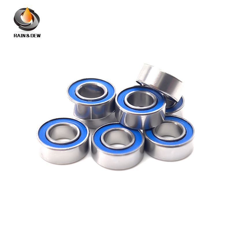 10PCS MR84RS-Blue 4x8x3 mm Bearing ABEC-7 Miniature Ball Bearings Blue Sealed Bearing 